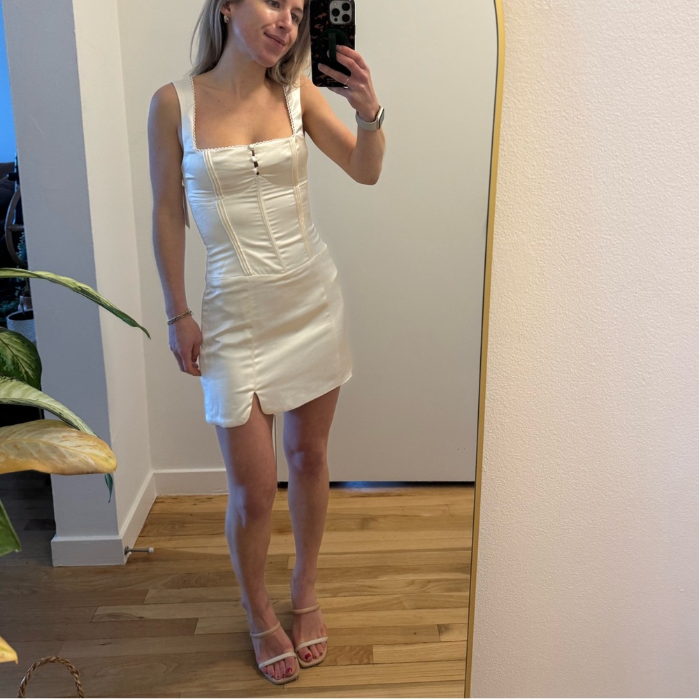 RUNAWAY THE LABEL - AMALDA MINI DRESS - IVORY - Picture 5 of 8